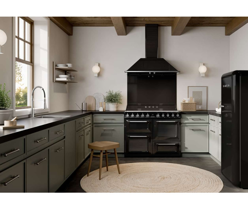 Smeg TR4110IBL2 inductie fornuis - 110 cm breed - zwart
