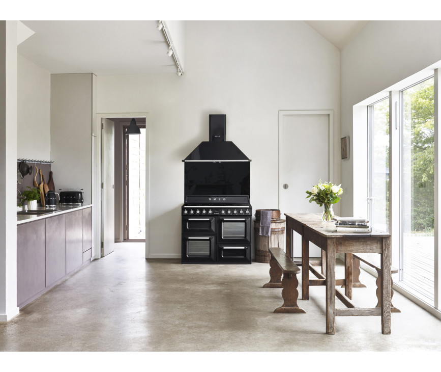 Smeg TR4110IBL2 inductie fornuis - 110 cm breed - zwart
