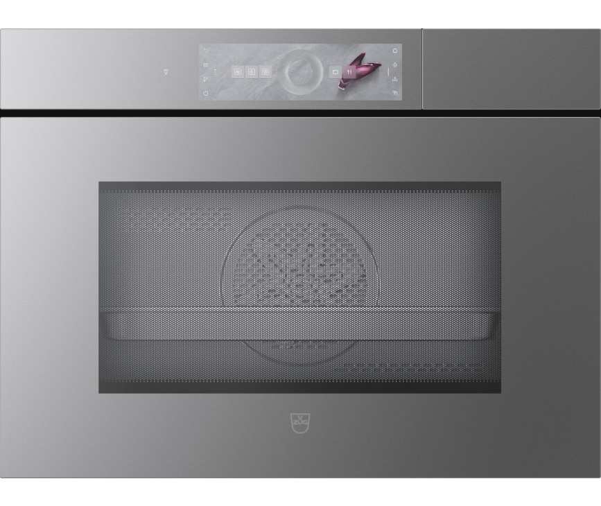 V-Zug CombiSteamer V6000 45M PowerSteam Autodoor combi-stoomoven - platinum spiegelglas 