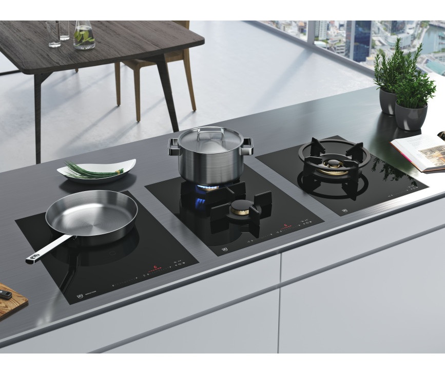 V-Zug GAS421GSAZ inbouw 2-pits gas-op-glas kookplaat - domino
