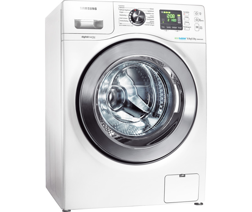 In de Samsung WD806P4SAWQ kunt u 5 kg. tegelijkertijd wassen en drogen