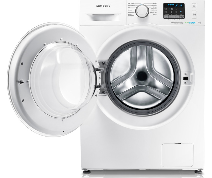 De SAMSUNG wasmachine WF70F5E2Q4W is voorzien van een rechtsdraaiende deur