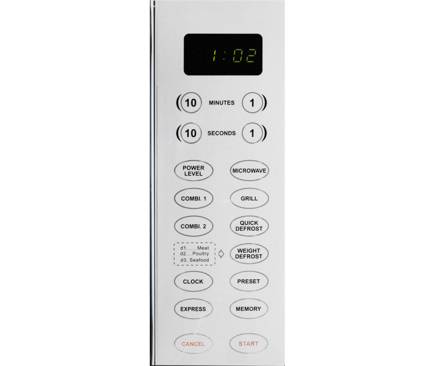 Whirlpool MWO 611 SL magnetron met grill zilver