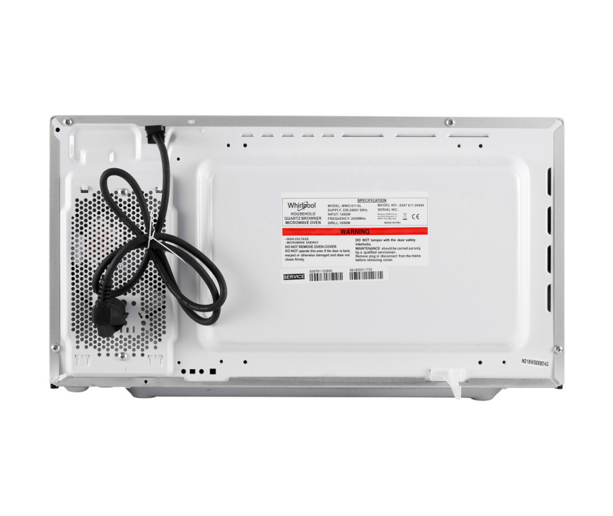 Whirlpool MWO 611 SL magnetron met grill zilver