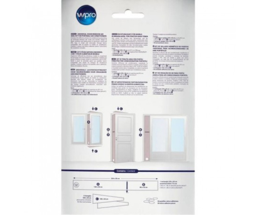 WPRO CAK002 luchtafdichtingsset t.b.v. airconditioner