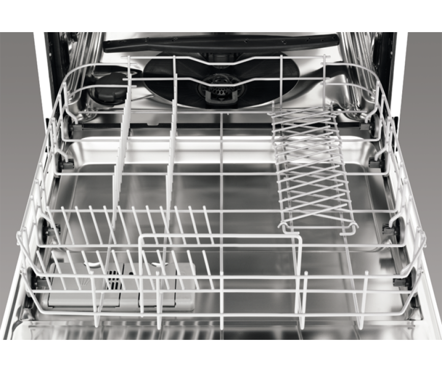 De onderkorf van de Zanussi ZDF21001WA vrijstaande vaatwasser met neerklapbare steunen