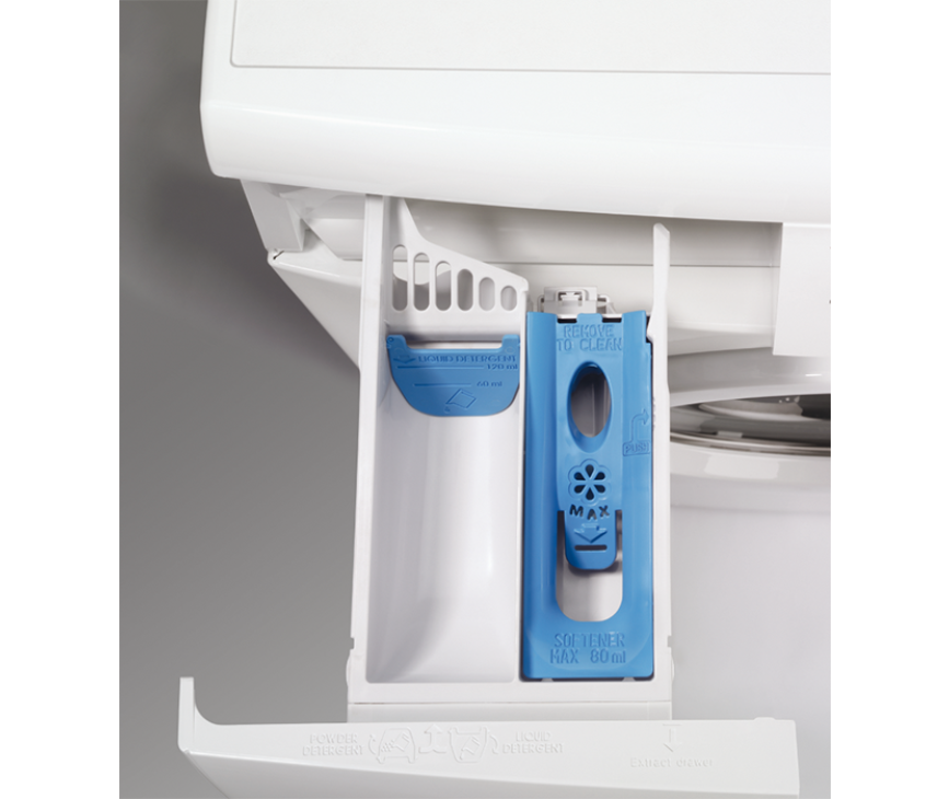 De wasmiddellade van de Zanussi ZWF6140P wasmachine