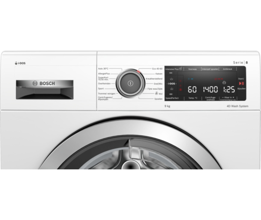 Bosch WAU28P95NL wasmachine met i-Dos en 9 kg.