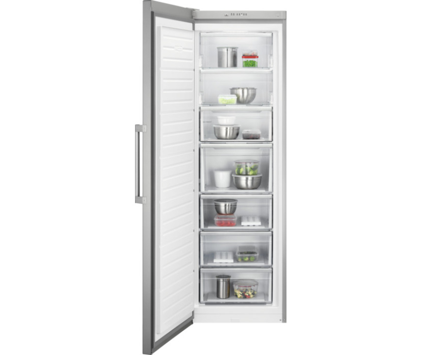 AEG vrieskast grijs met vlekvrij rvs deur AGB728E4NX