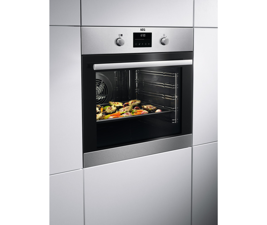 AEG BPB355061M inbouw oven - rvs - SteamBake - pyrolyse