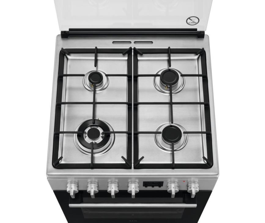 AEG CKB64412BM gas fornuis - roestvrijstaal - 60 cm. breed