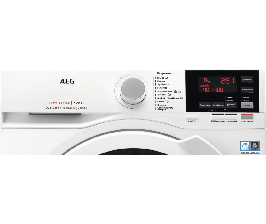 AEG L7WBN86GW was/droogcombinatie met DualSense - 1600 toeren