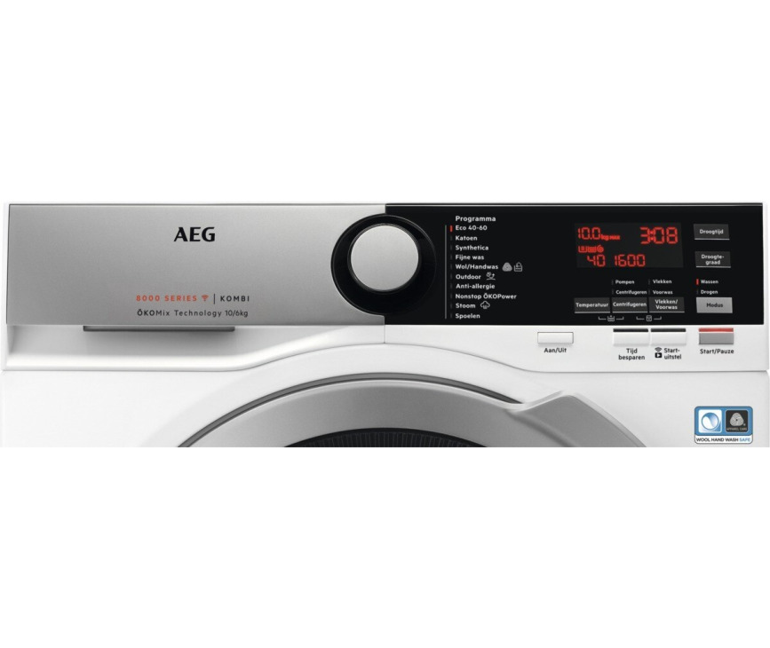 AEG L8WENS06C was/droogcombinatie met ÖKOMix - 10 kg. trommel