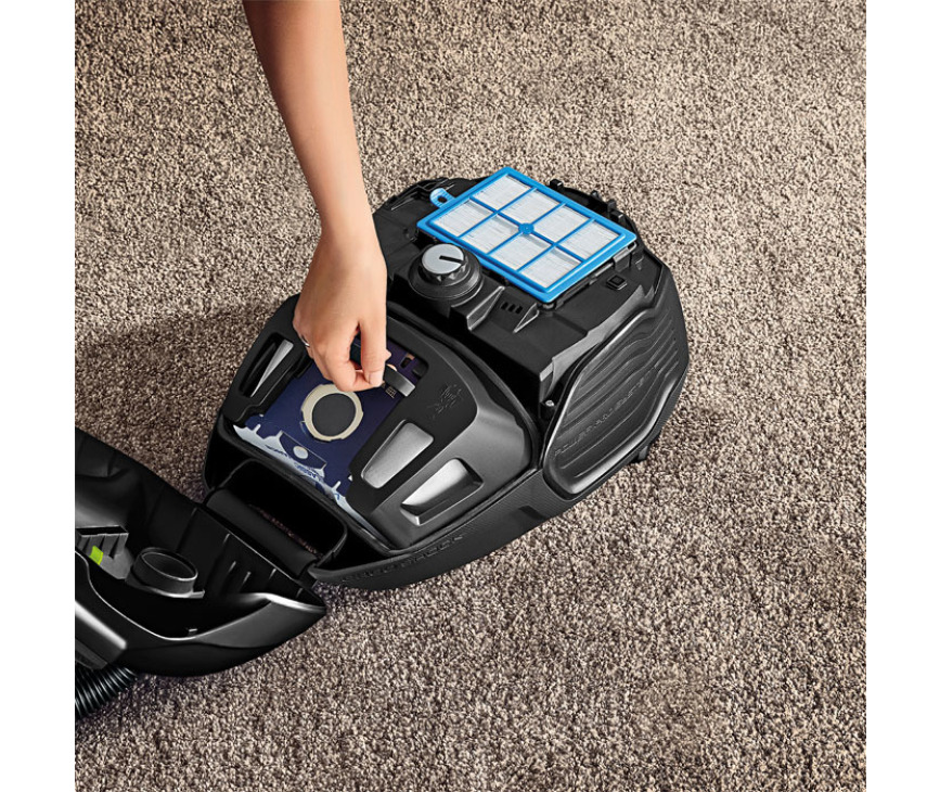 AEG VX6-2-ECO stofzuiger met zak, actieradius 9 m, 76 db, met parketborstel