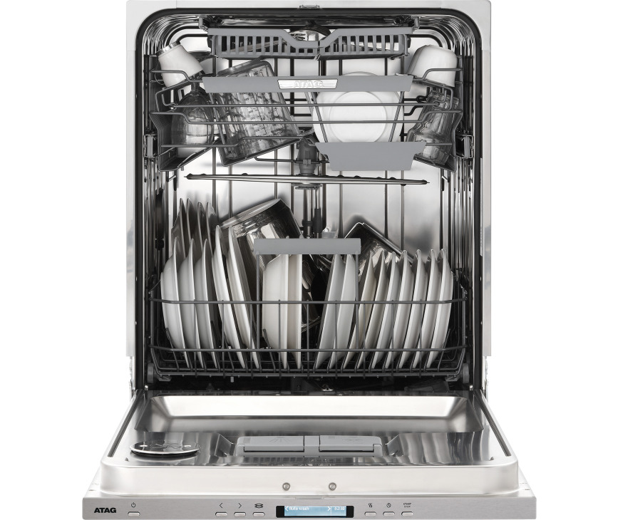 Atag DW8114XB verhoogde inbouw vaatwasser - hoog model - met besteklade