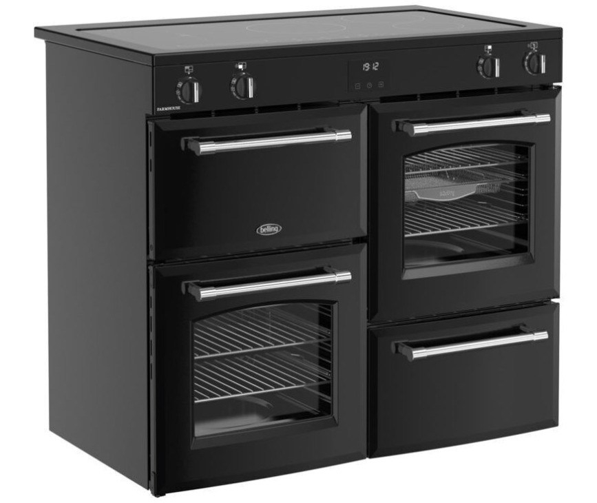 Belling FARMHOUSE 100Ei BLK fornuis inductie