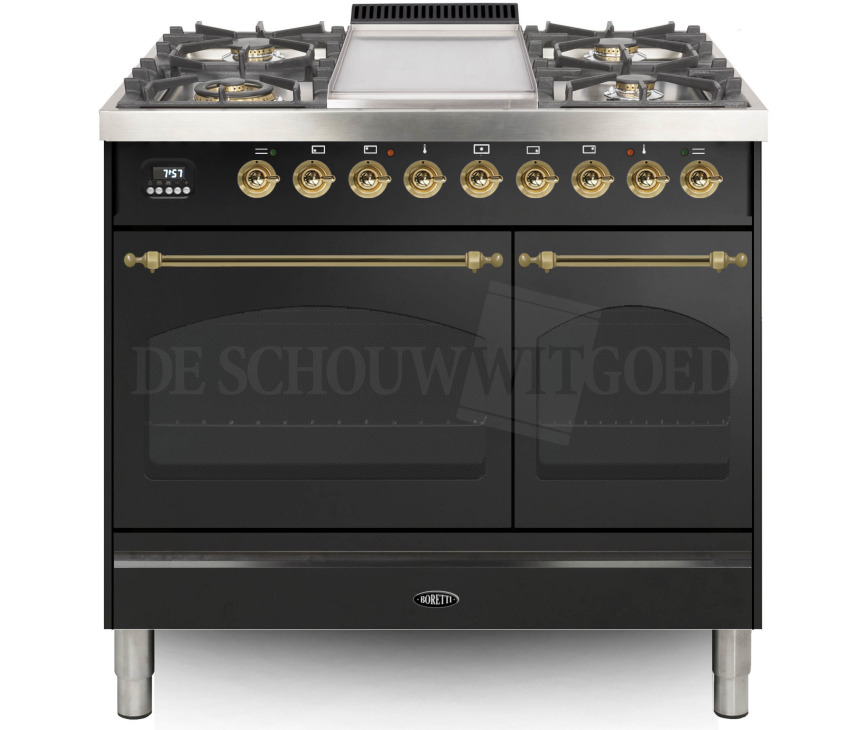 BORETTI fornuis gasoven antraciet VFPN94ANG