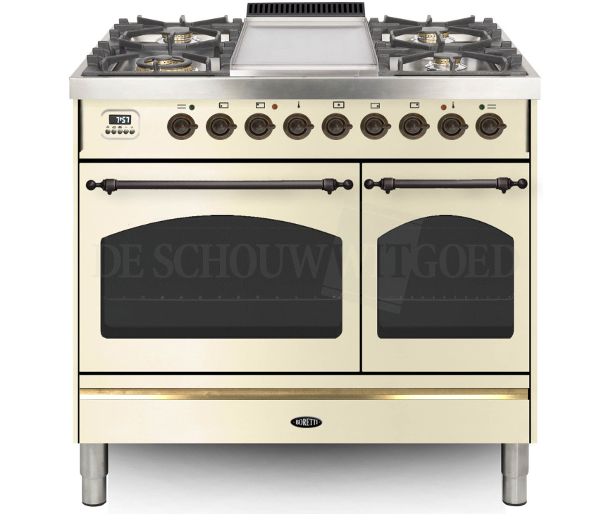 BORETTI fornuis gasoven oud-wit VFPNO94OWG
