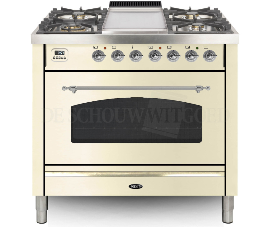 BORETTI fornuis gasoven oud-wit VFPNR93OWG