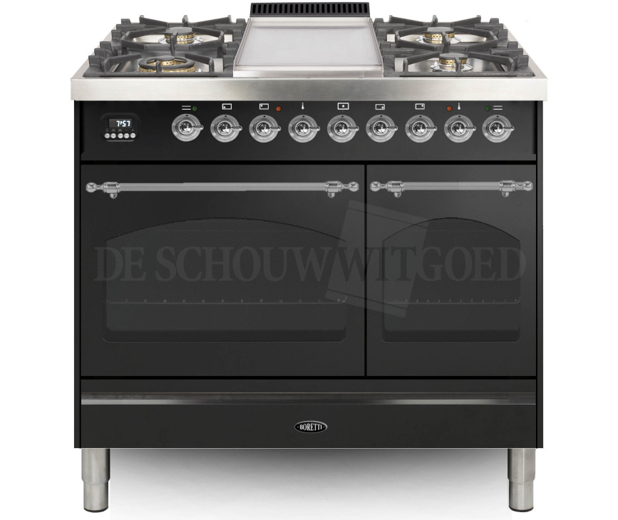 BORETTI fornuis gasoven antraciet VFPNR94ANG