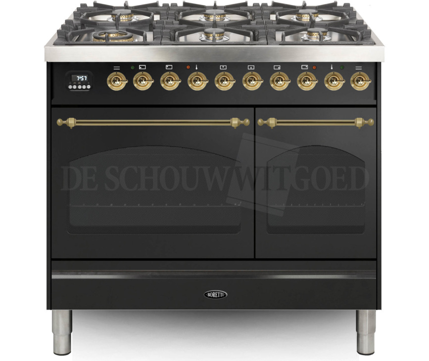 BORETTI fornuis gasoven antraciet VPN946ANG
