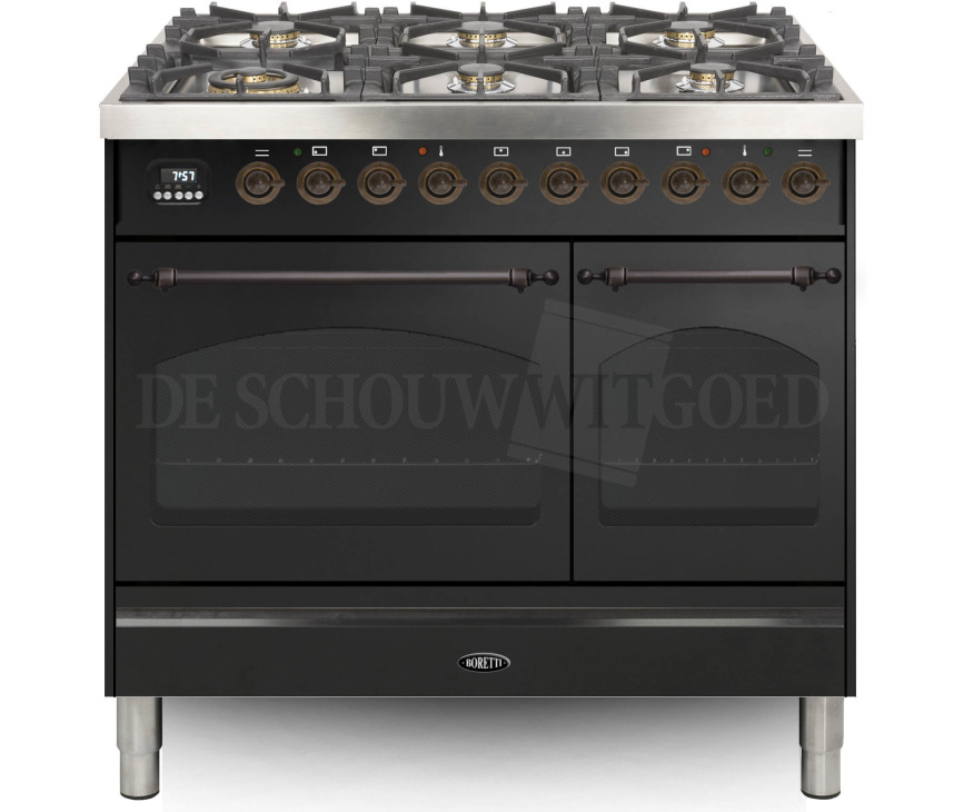 BORETTI fornuis gasoven antraciet VPNO946ANG