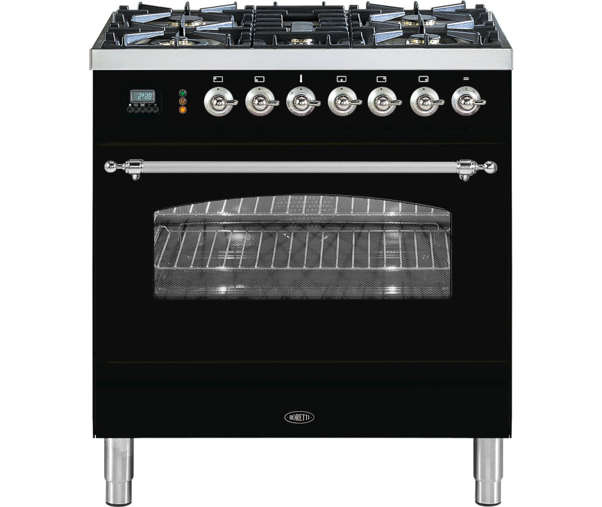 BORETTI fornuis gasoven zwart VPNR83ZWG