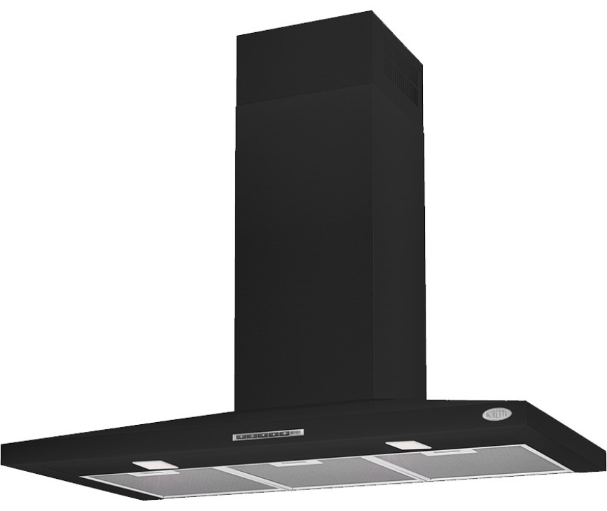 Boretti BST901ZW wand afzuigkap - hoogglans zwart - 90 cm. breed