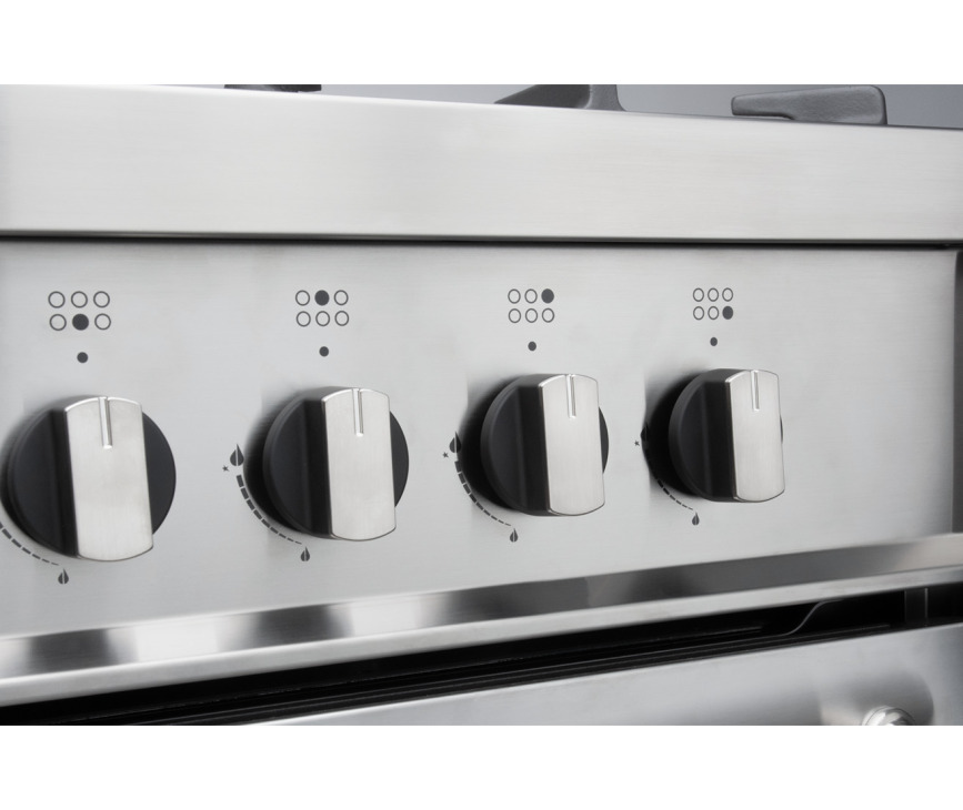 Boretti MFBG902IX/2 fornuis met dubbele oven - rvs - Milano