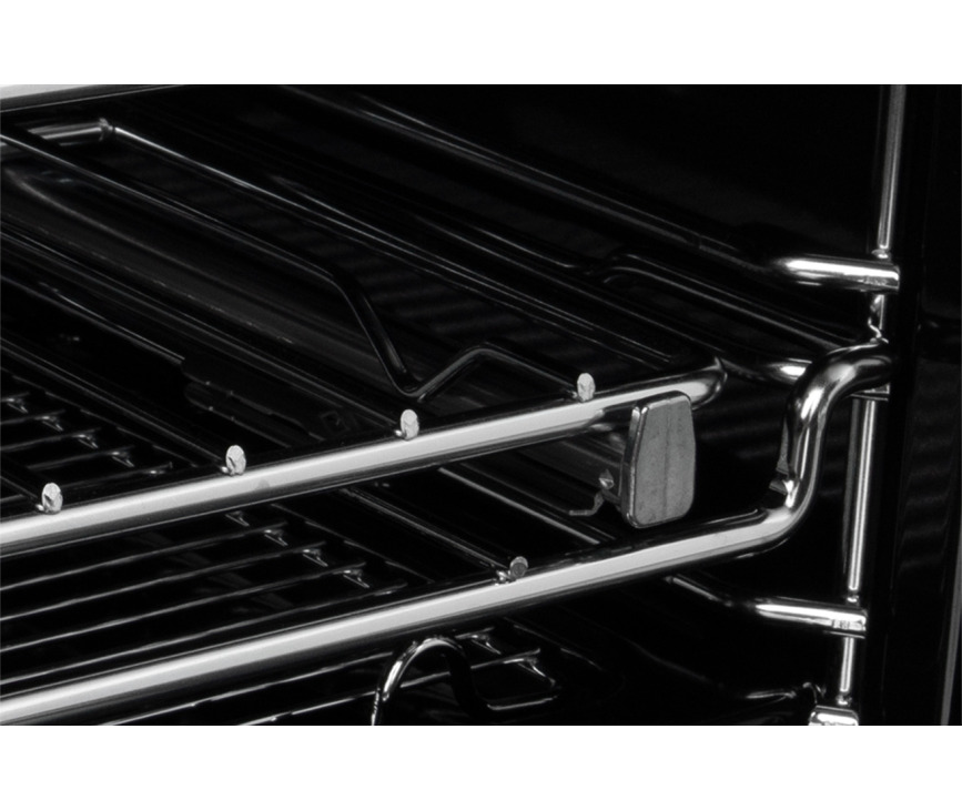 Boretti MFBG902ZW/2 fornuis met dubbele oven - zwart - Milano