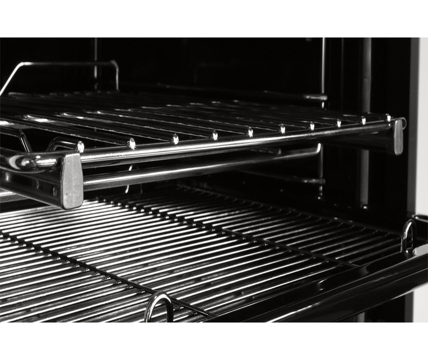 Boretti MFBG902ZW/2 fornuis met dubbele oven - zwart - Milano