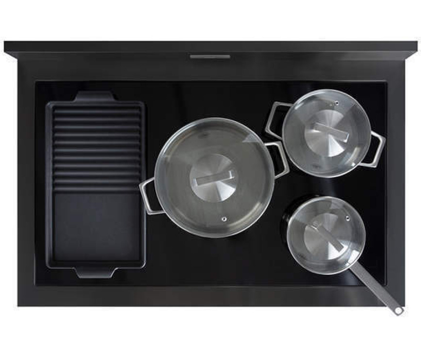 Het kookgedeelte van de Boretti ML9015IFSMAT heeft 5 zones waaronder een flex zone links