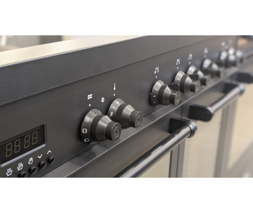 Boretti MLI94DMAT inductie fornuis met dubbele oven - antraciet