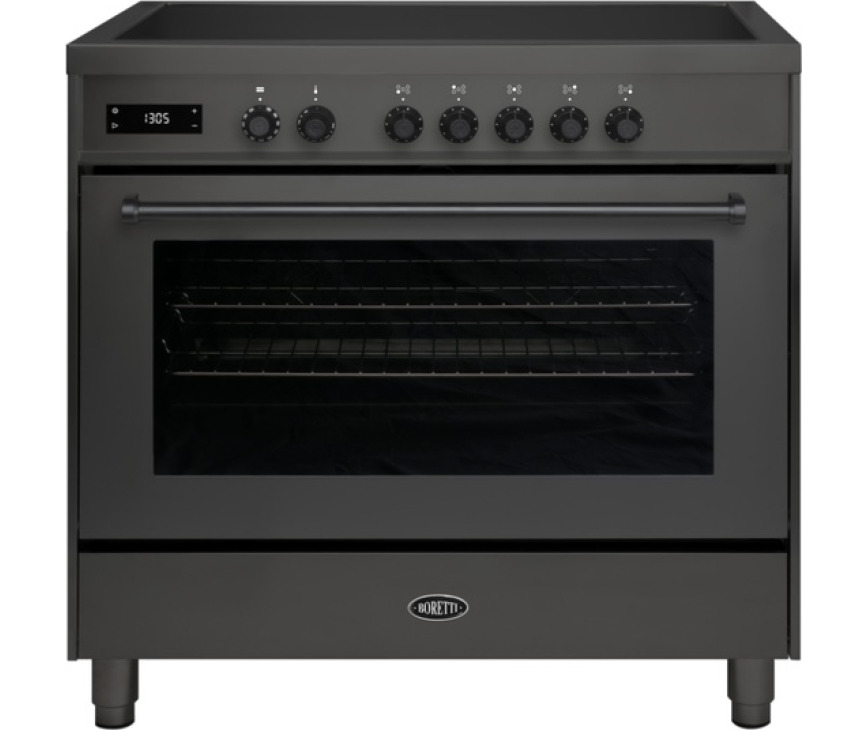 BORETTI fornuis inductie antraciet MLI95BMAT