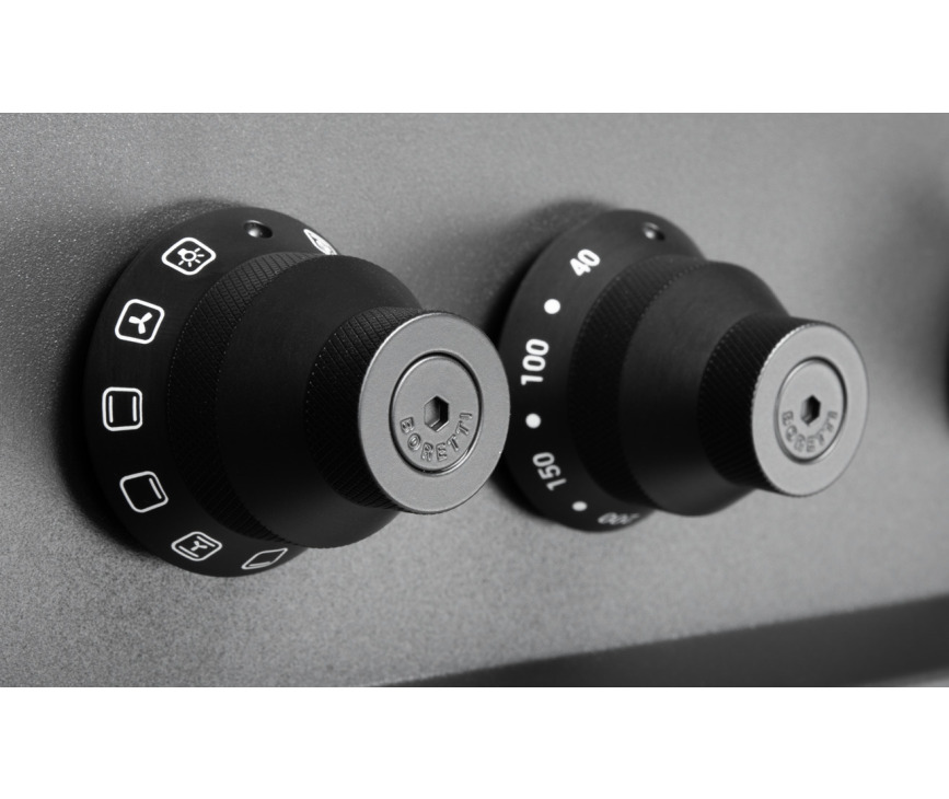 Boretti MLI95XMAT inductie fornuis met 5 inductie zones - antraciet