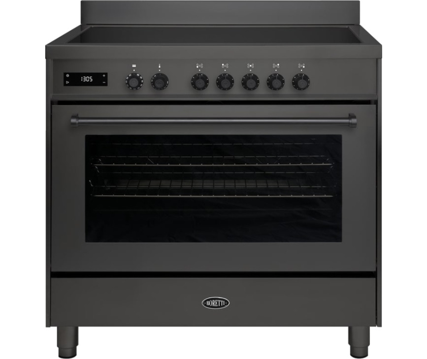 BORETTI fornuis inductie antraciet MLI95XMAT