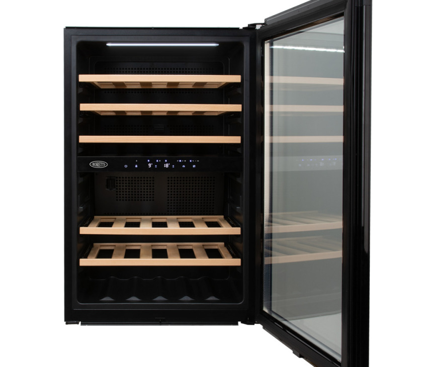 Boretti MLWC88ZW inbouw wijnkoelkast - zwart - nis 88 cm.