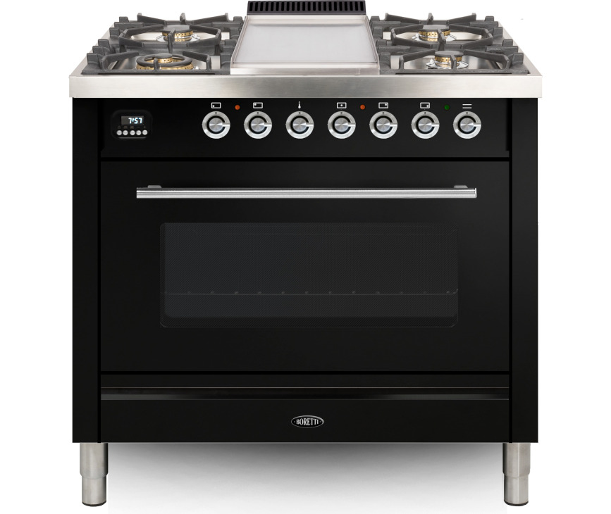 BORETTI fornuis zwart VFP93ZW