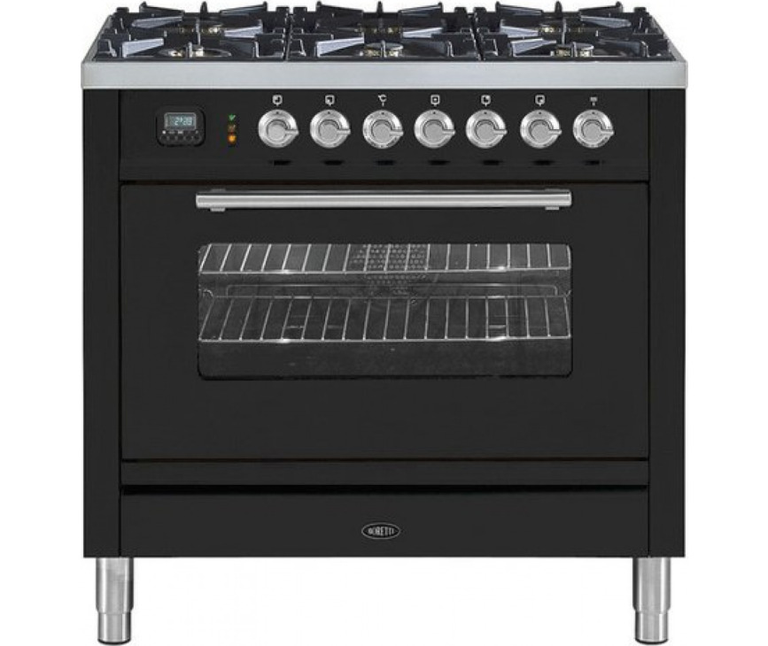 BORETTI fornuis antraciet VP96ANDF Dual Fuel