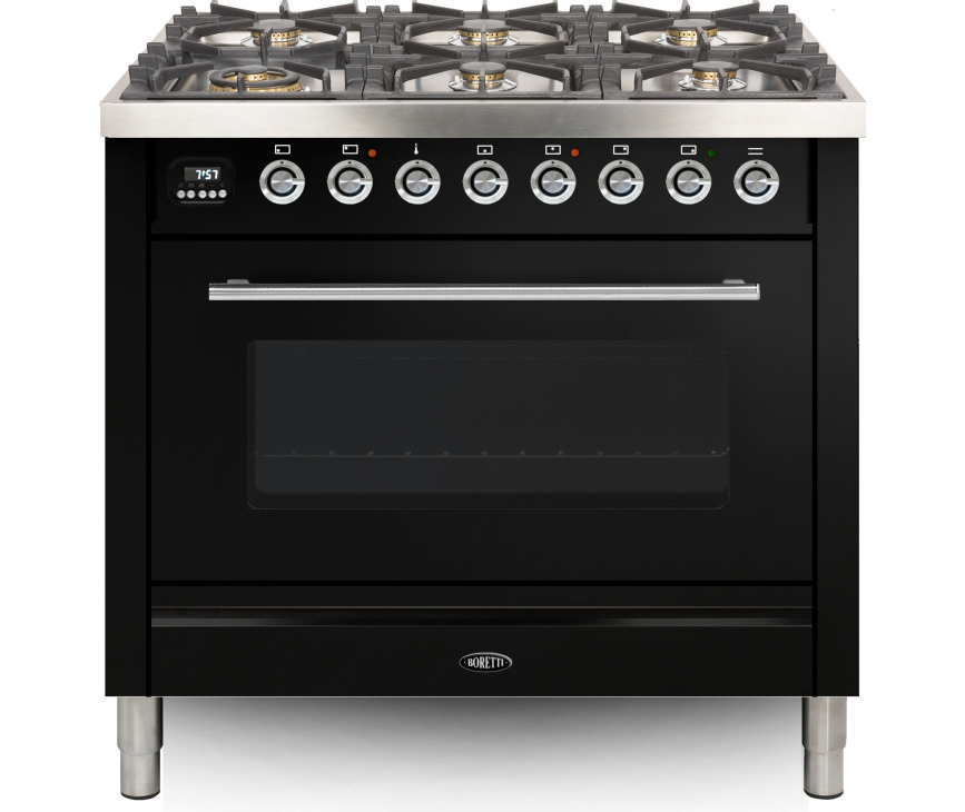 BORETTI fornuis zwart VP96ZW