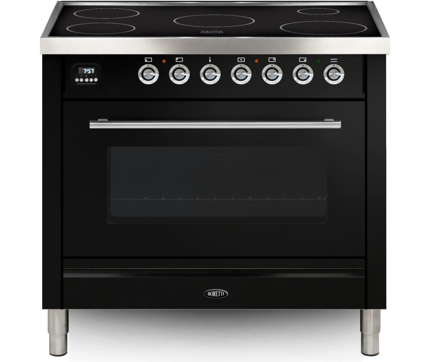 BORETTI fornuis inductie zwart VPI93ZW