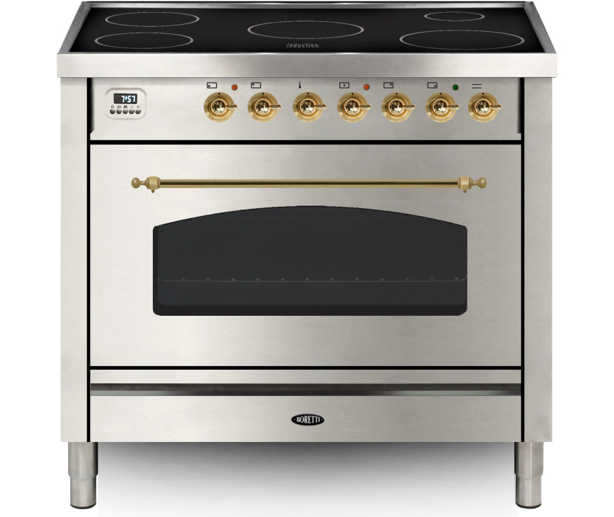 BORETTI fornuis inductie rvs VPNI93IX