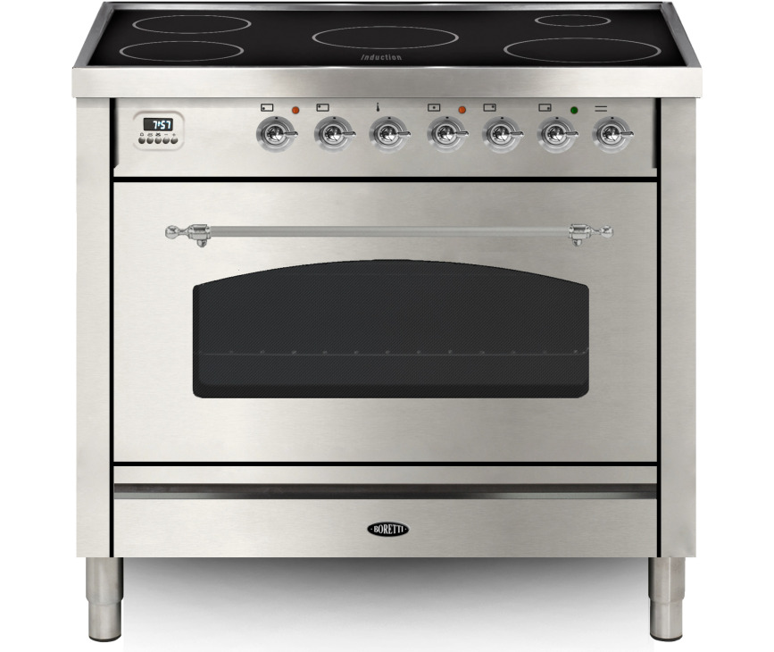 BORETTI fornuis inductie rvs VPNRI93IX