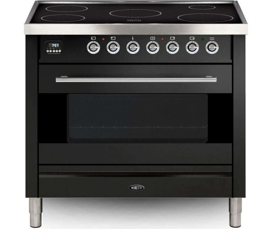 BORETTI fornuis inductie antraciet VPSI93AN