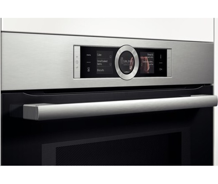 Het bedieningspaneel van de Bosch CMG636NS2 oven met magnetron