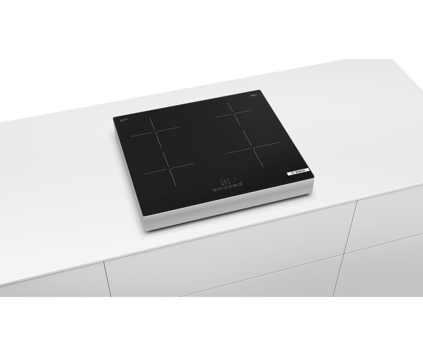 Bosch PUE611BF9E vrijstaande inductie kookplaat - zwart met rvs rand