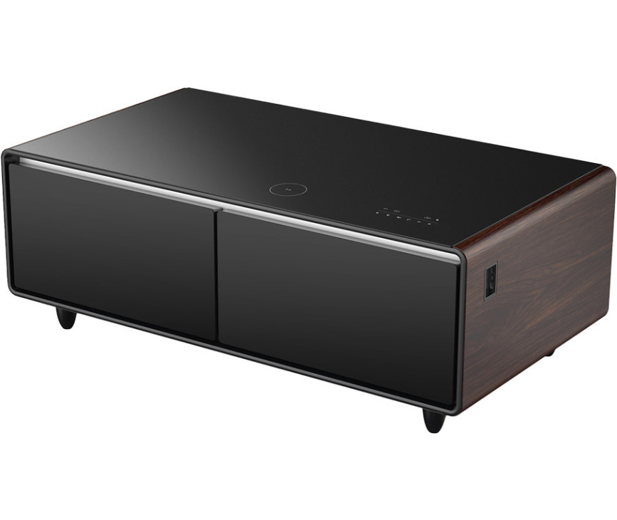 CASO Sound & Cool Hout salon tafel met koellades, speakers en draadloos opladen telefoon