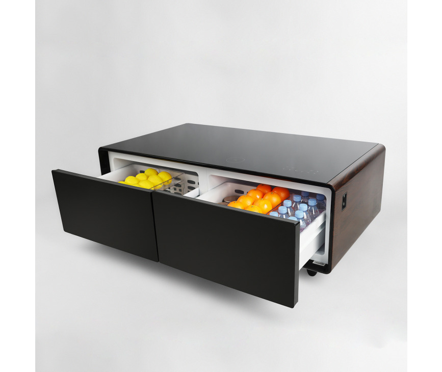 CASO Sound & Cool Hout salon tafel met koellades, speakers en draadloos opladen telefoon