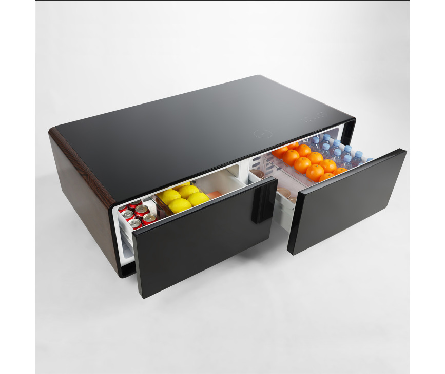 CASO Sound & Cool Hout salon tafel met koellades, speakers en draadloos opladen telefoon