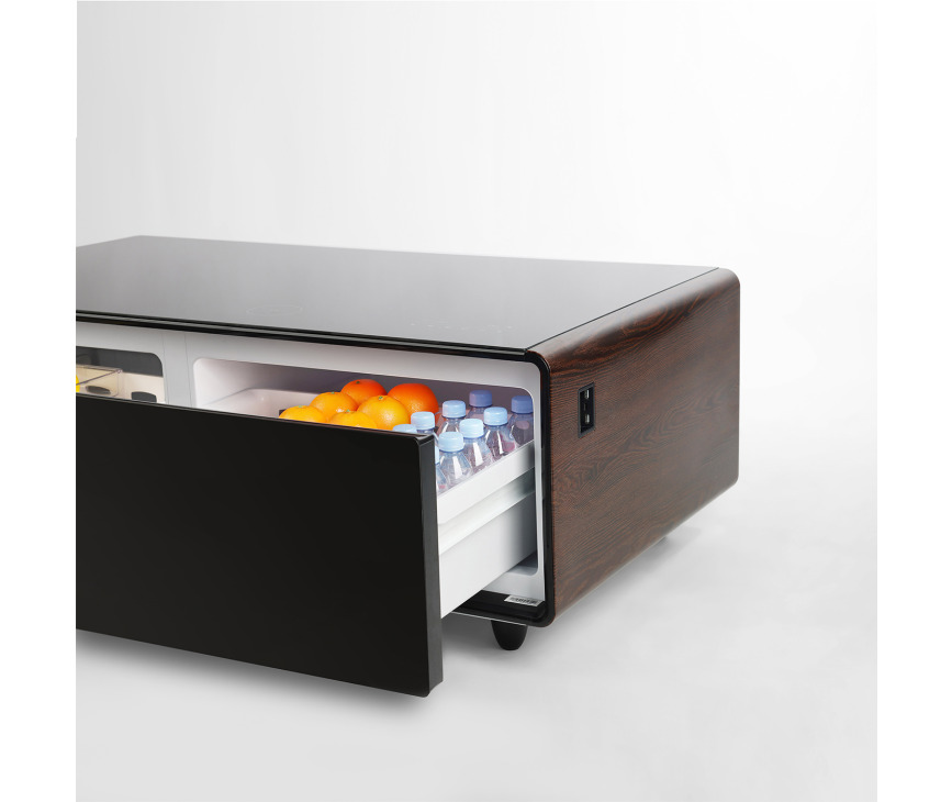 CASO Sound & Cool Hout salon tafel met koellades, speakers en draadloos opladen telefoon